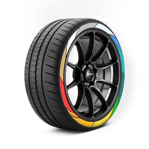 Custom Coloured Tyre Stickers - Tyre Wall Stickers