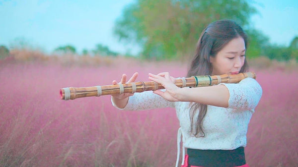 Flûte en bambou marron Dizi Instrument traditionnel chinois