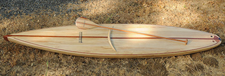 Retro wooden paddle board