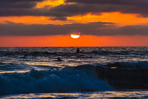 Surfing at Sunset