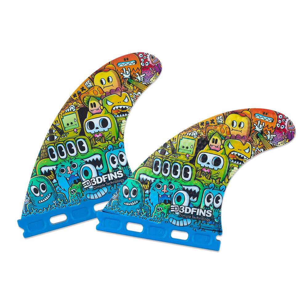 All Rounder Twin Set - Medium - Futures - Monsters (4.6 Inches) - Wake Surfing Fins product image