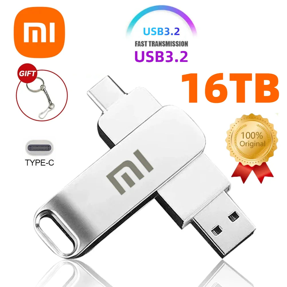 High Quality 16TB USB 3.2 Flash Drives High Speed Transfer Memory Card Waterproof