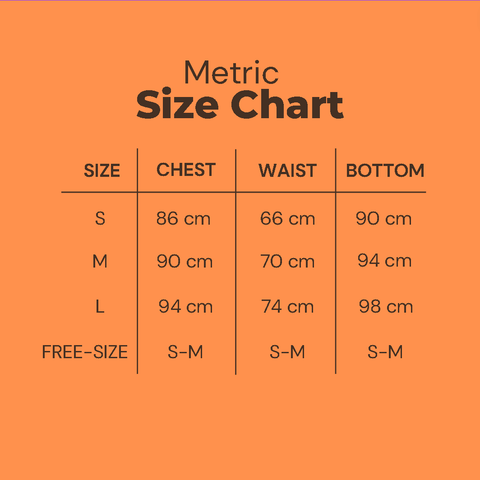 Women Metric Size Chart