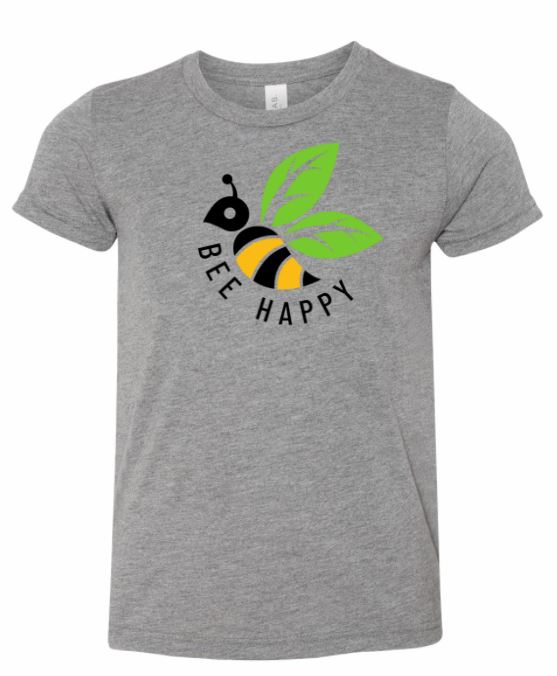 Bee Happy Colored Tee – Tree City Bee Company