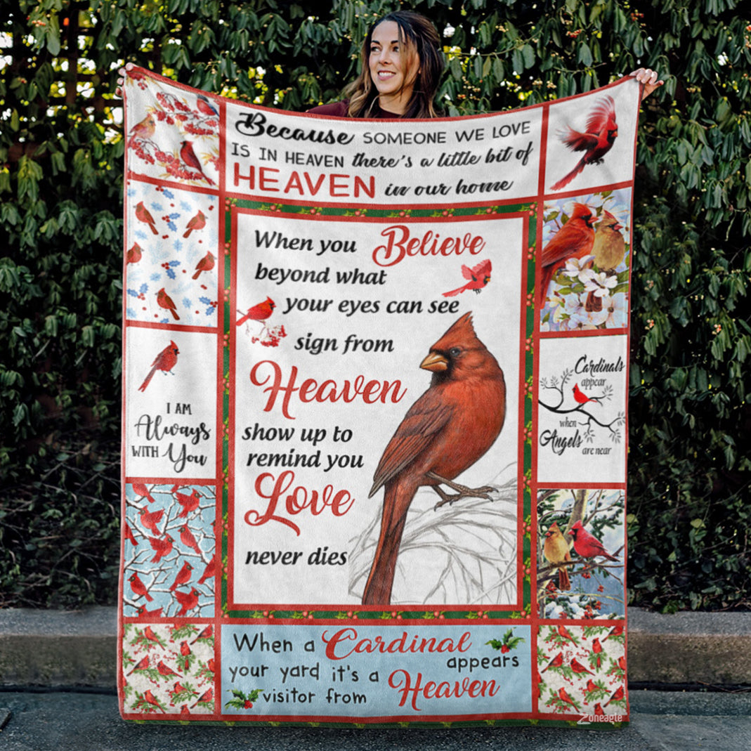 Cardinal Bird Blanket, Because Someone We Love, When You Believe