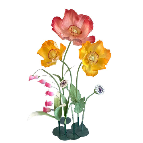 Giant Poppy flowers arrangement Decor | Partylandup