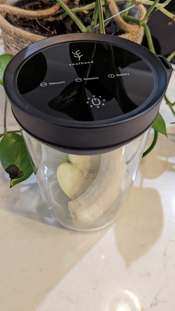 Fruit Experiment in vacuum container