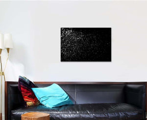 Grainy Abstract Texture On Black Background 1 - Galaxy Sky and Space Canvas Art Wall Decor