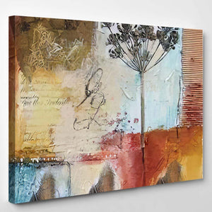 Mixed Media Painting Seed Heads - Abstract Art Canvas Art Wall Decor