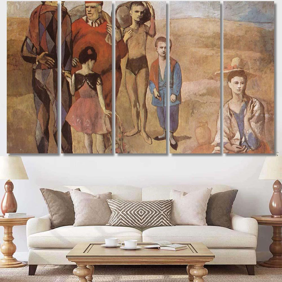 Pablo Picasso Family Of Saltimbanques - Abstract Canvas Art Wall Decor