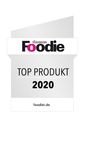 Foodie Top Produkt 2020 Bewertungssiegel