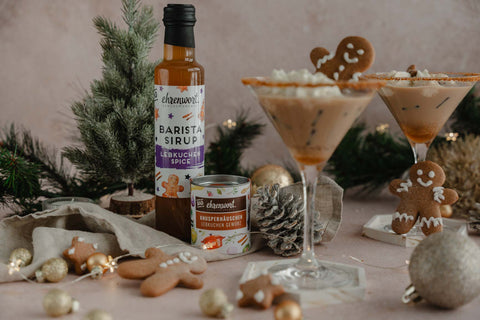 Lebkuchen Spice Espresso Martini Rezept, mit BIO Lebkuchen Spice Sirup von ehrenwort. Genussmomente