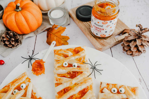 Halloween Snackidee: Pumpkin Spice Mumien