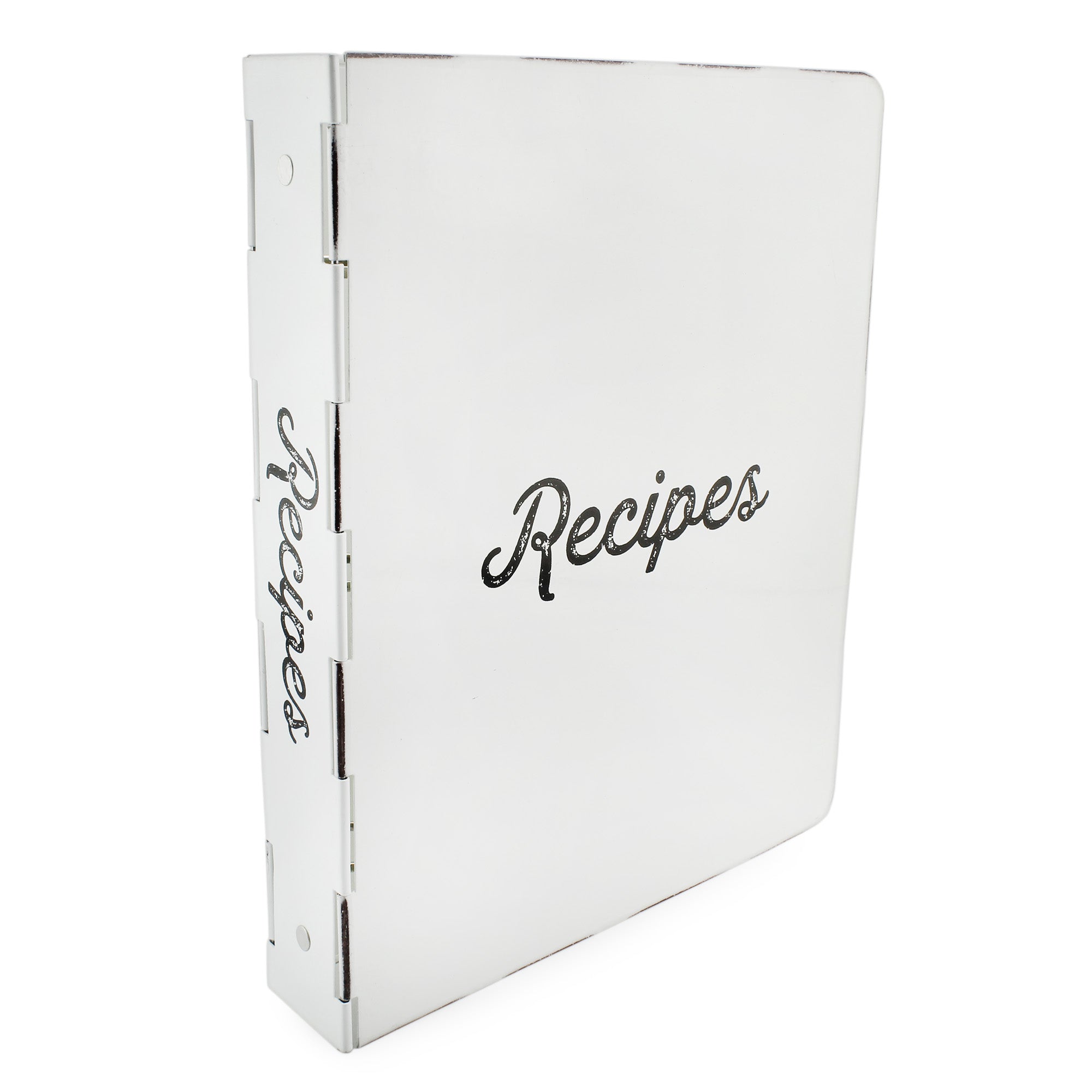 Enamelware Cookbook Recipe Binder (White, Case of 8)