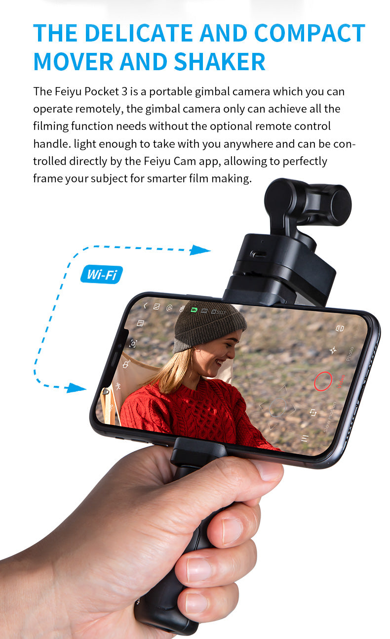 Feiyu Pocket 3 cordless detachable 3-axis gimbal camera10