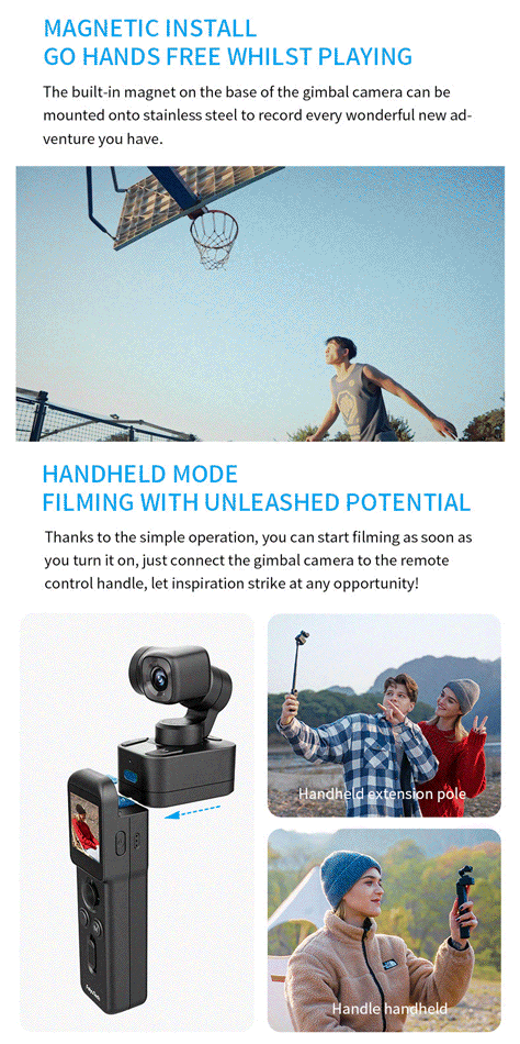 Feiyu Pocket 3 cordless detachable 3-axis gimbal camera1