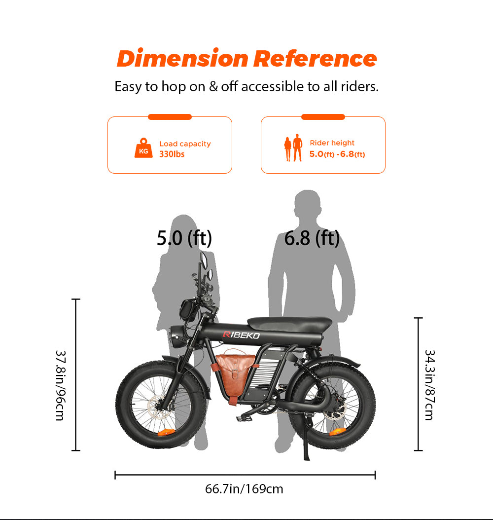 RIBEKO Dark Knight EB-M50 long range off-road snow urban commuter e-bike for adults riding in style and conquering any terrain1