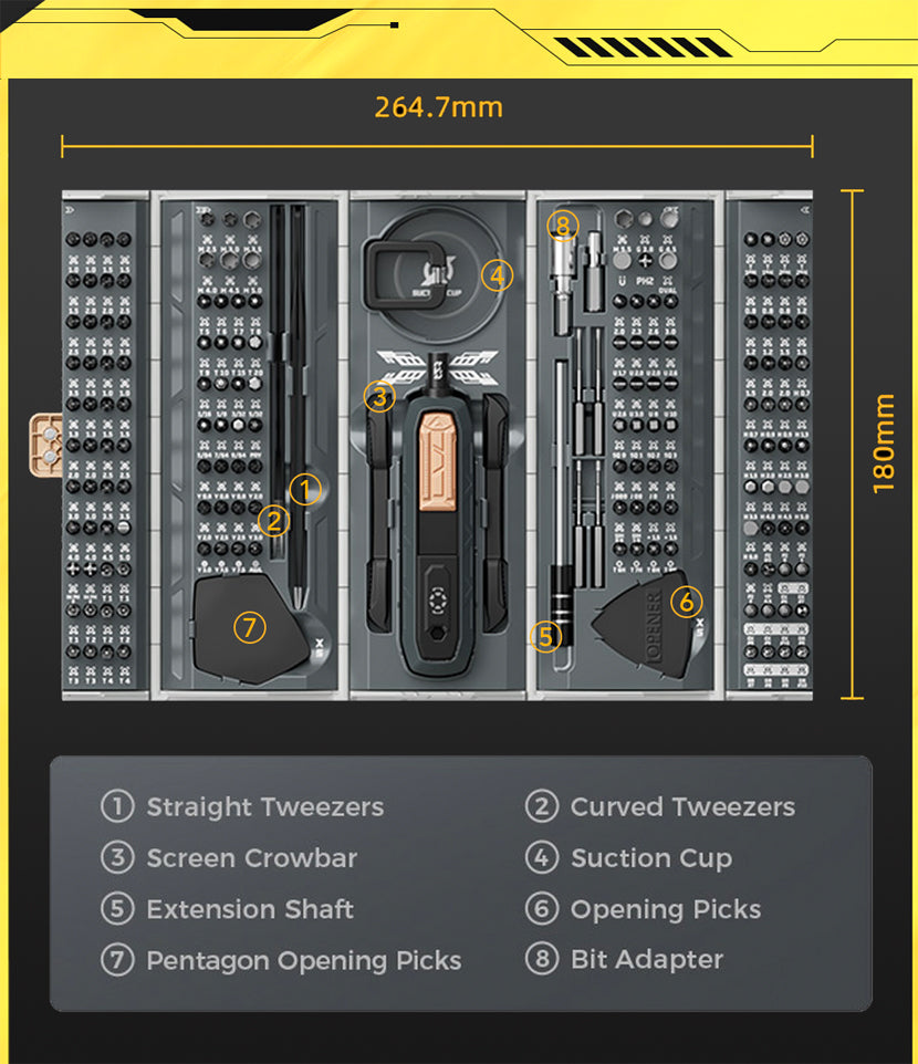 JAKEMY Precision Screwdriver Set 200 in 1 with Electric Screwdriver and Magnetizer for Specialized Tasks14