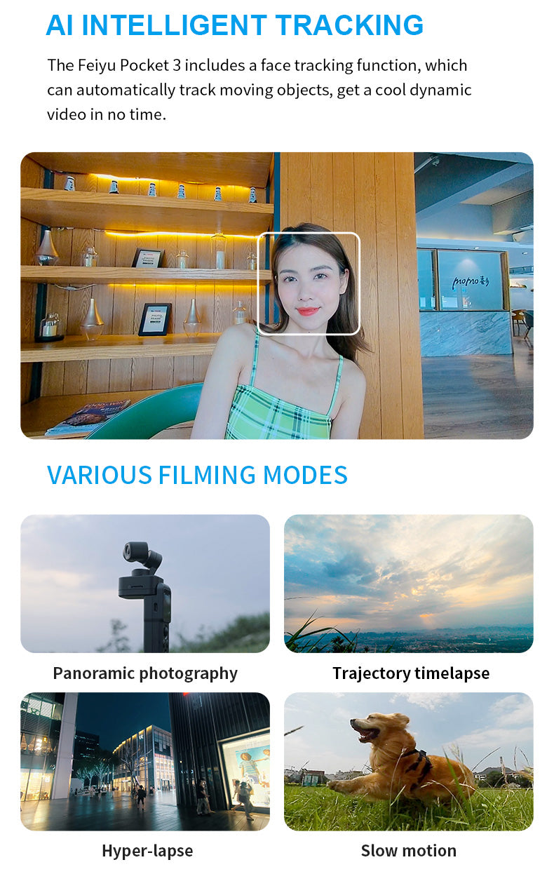 Feiyu Pocket 3 cordless detachable 3-axis gimbal camera5