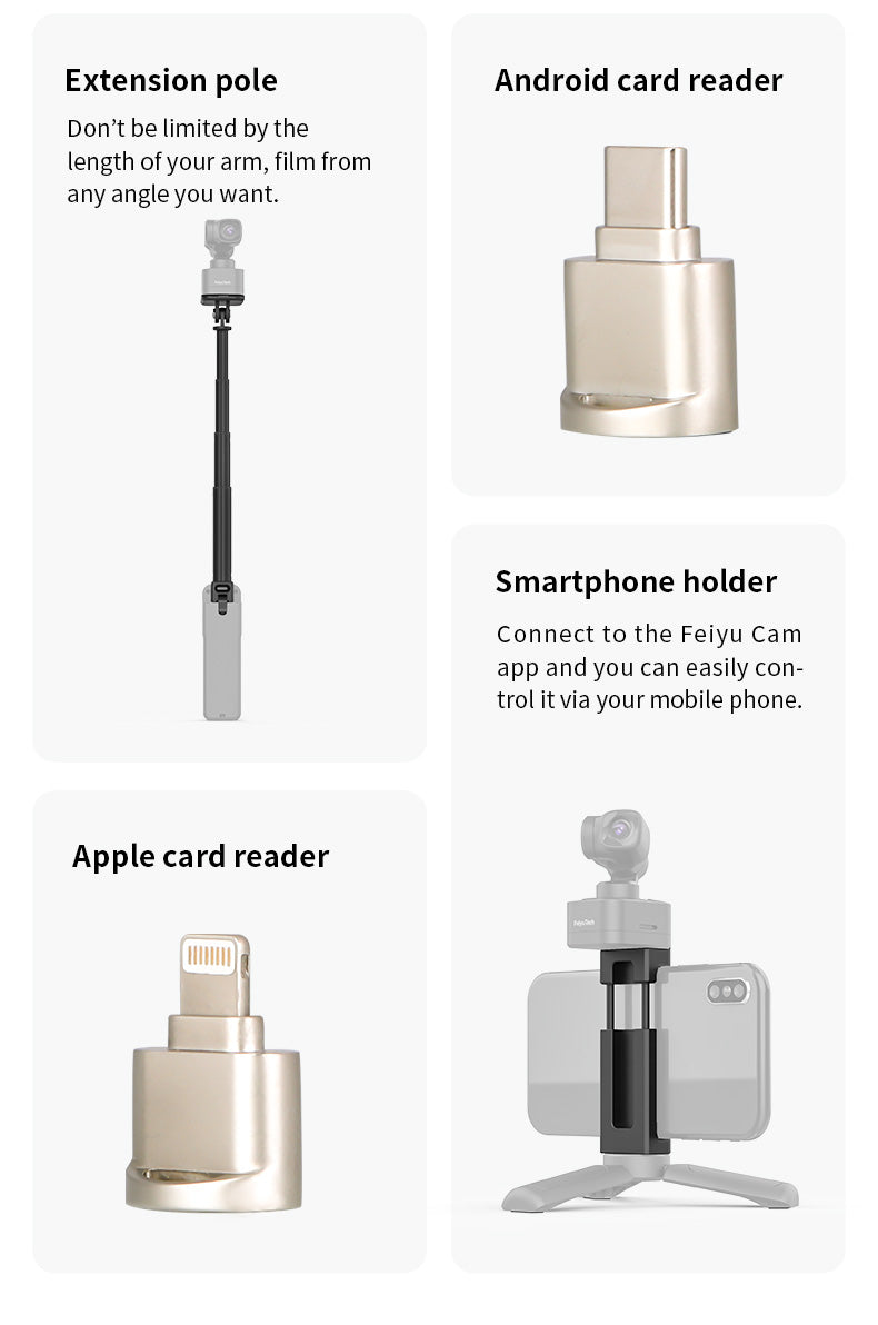 Feiyu Pocket 3 cordless detachable 3-axis gimbal camera2
