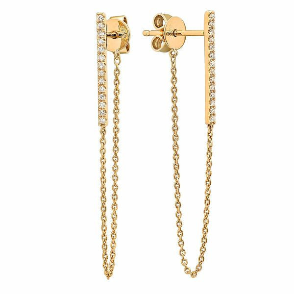 Micro Bar Chain Earrings | Sachi