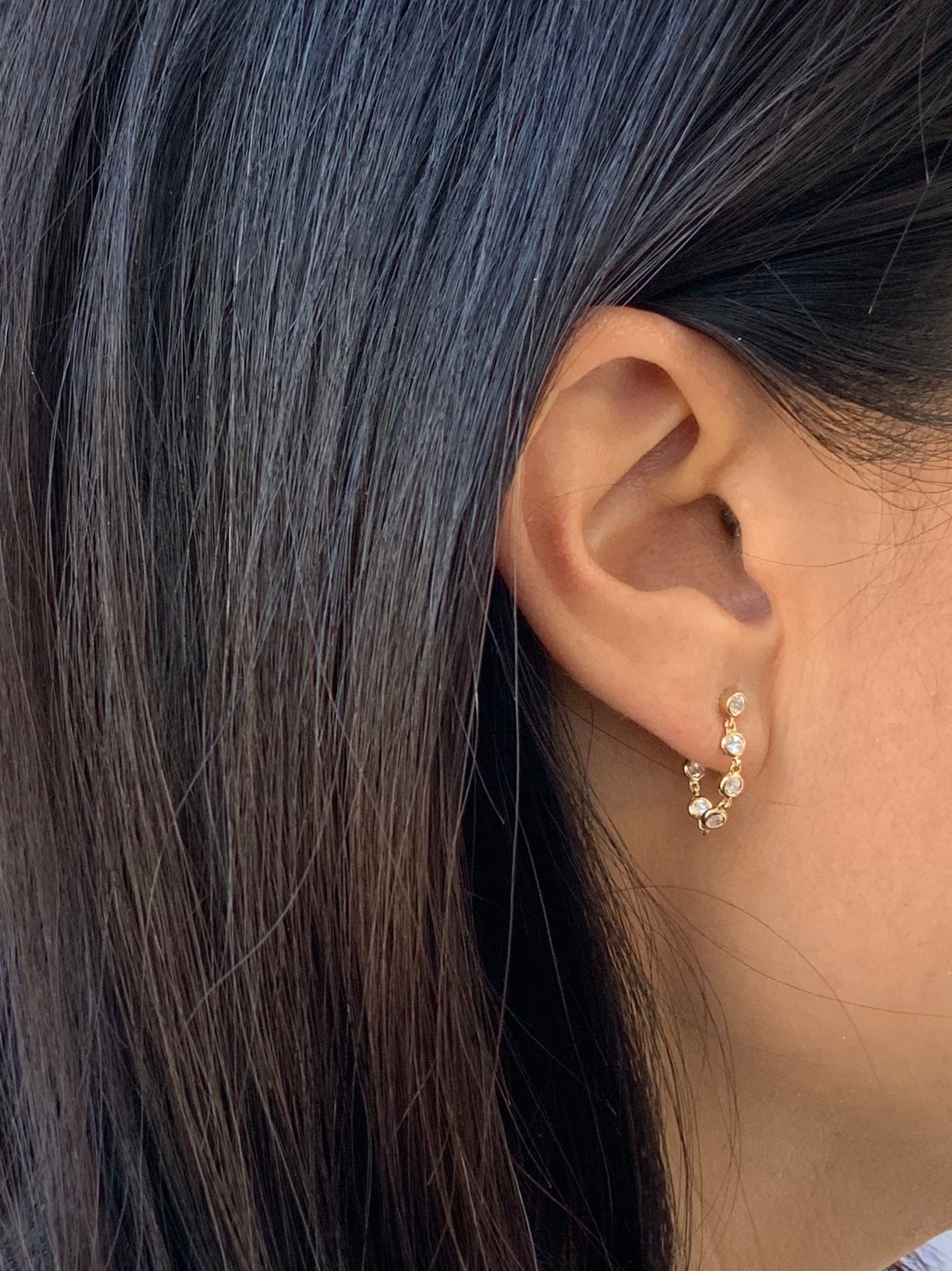 Diamonds By the Yard Loop Earrings | Sachi