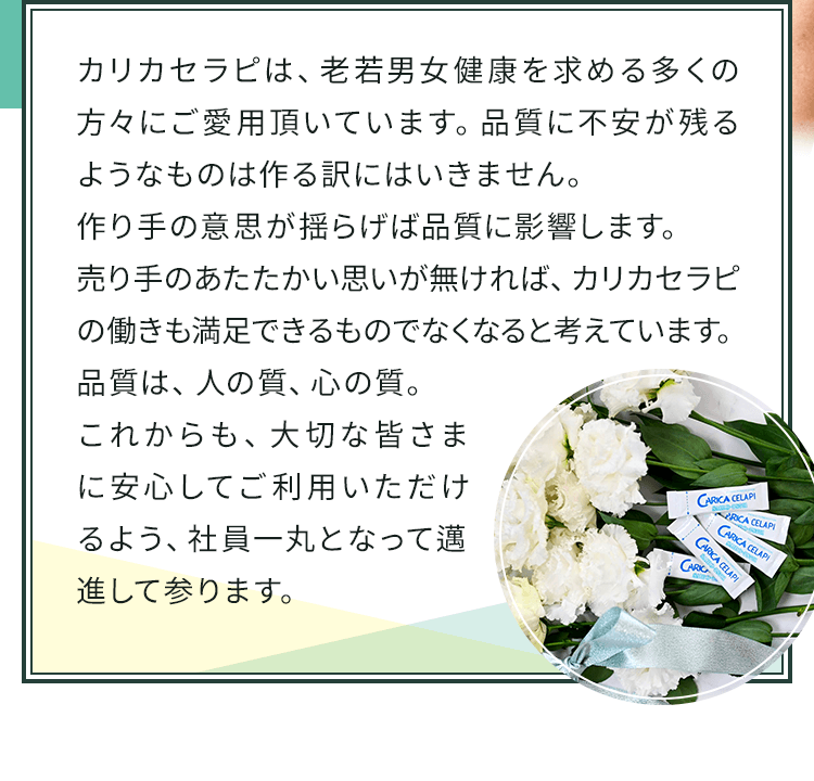 カリカセラピは老若男女健康を求める多くの方々にご愛用いただいています。