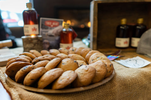 maple chocolate cookies with organic maple syrup 