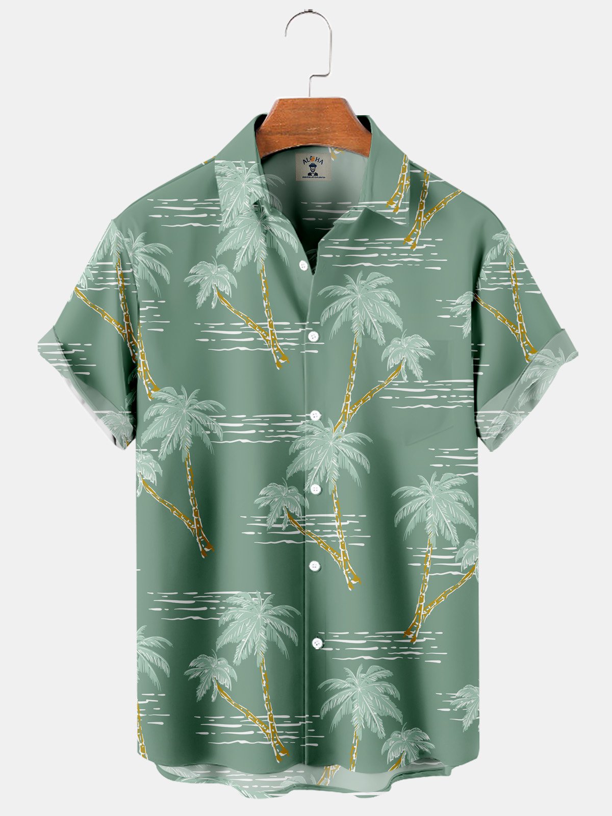 Men's Hawaiian Palm Print Short Sleeve Shirt – Mokaloha
