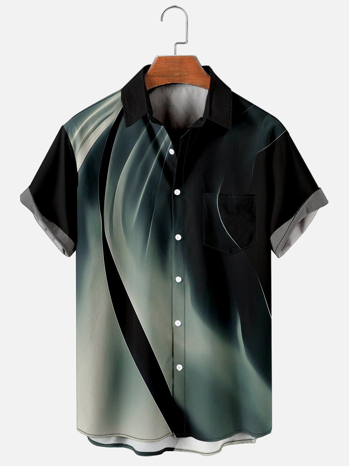 Streamer Simple Casual Men's Large Short Sleeve Shirt – Mokaloha