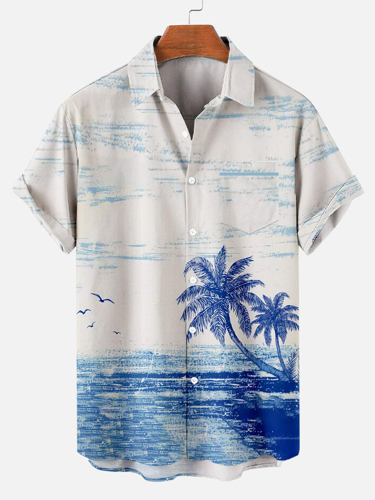 Men's Simple Seaside Gradient Coconut Casual Shirt – Mokaloha