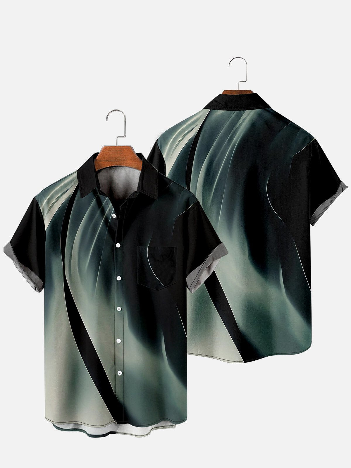 Streamer Simple Casual Men's Large Short Sleeve Shirt – Mokaloha