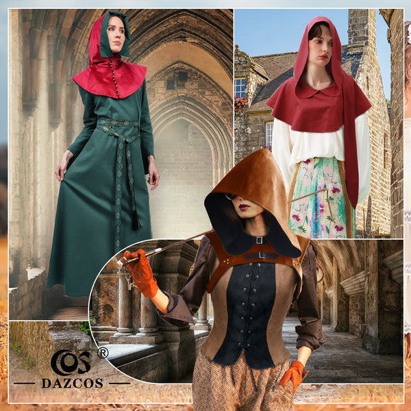 Medieval Cowl Hat Collage