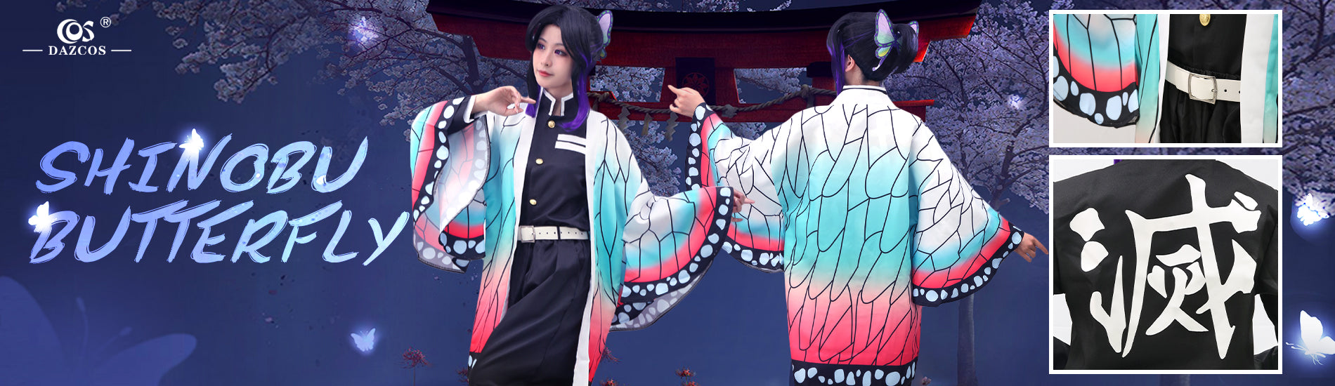 Shinobu Butterfly Cosplay Costume details