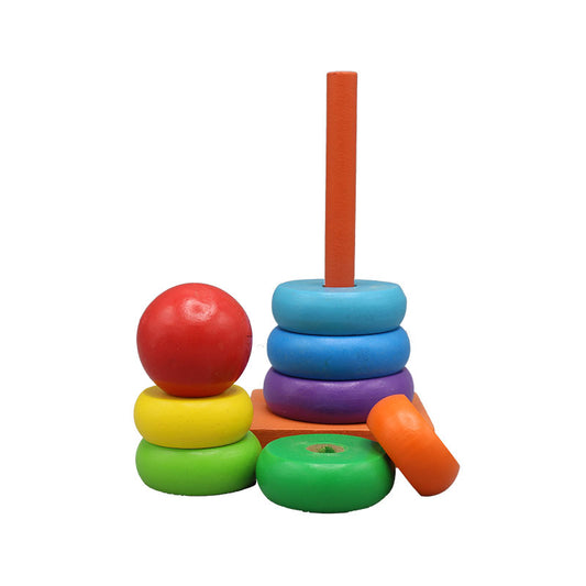 Wooden Rainbow Tower – Bingo Toys