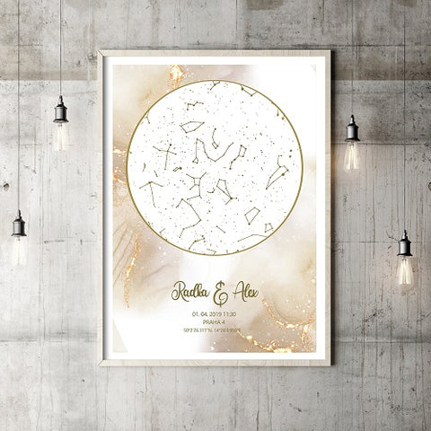 Svatební hvězdná mapa