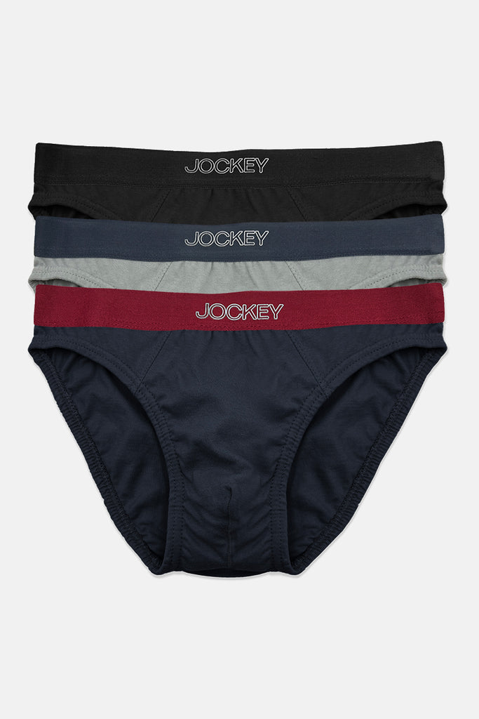 Jockey® 3pcs Men's Briefs, 100% Cotton Jersey, Elance, Tanga