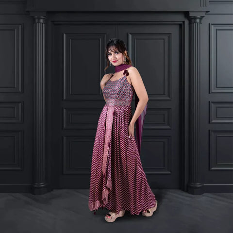 Front Cut Suit with Dupatta