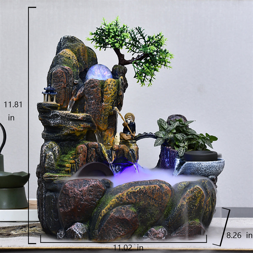 Zen Small Rockery Atomized Running Water Fountain – Lucky Incense