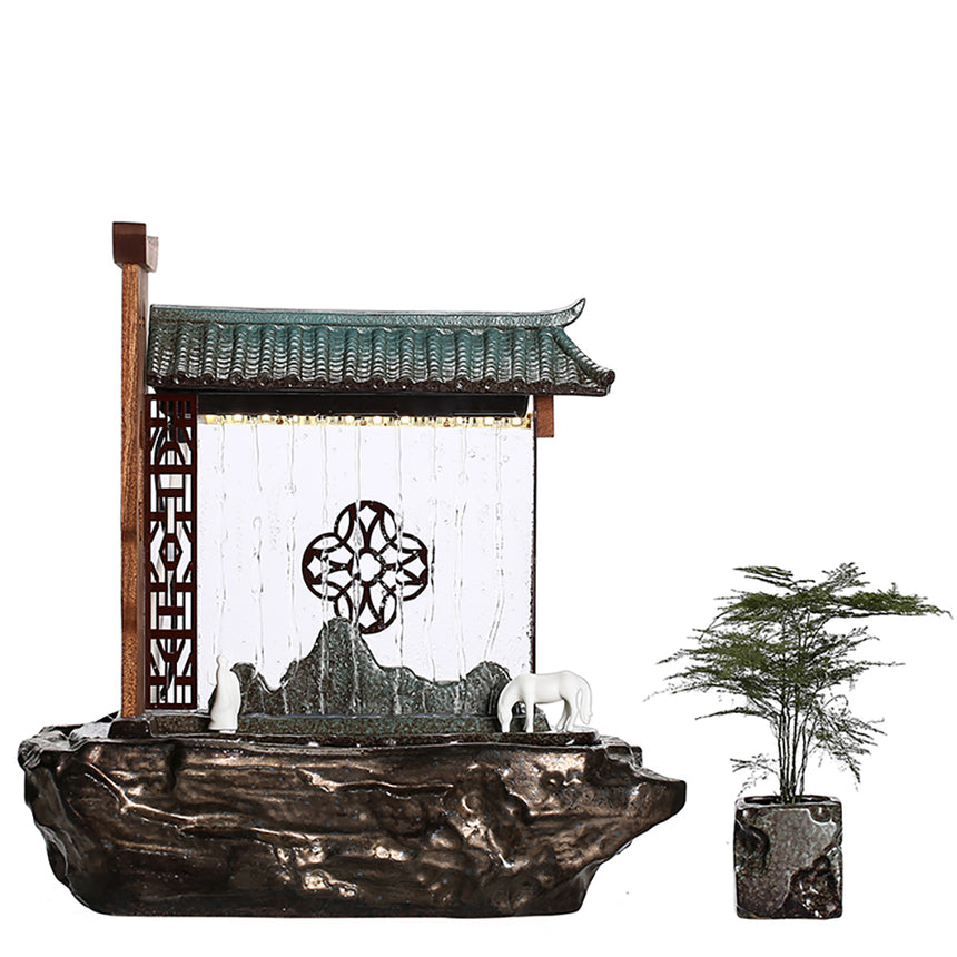 Zen Small Rockery Atomized Running Water Fountain – Lucky Incense