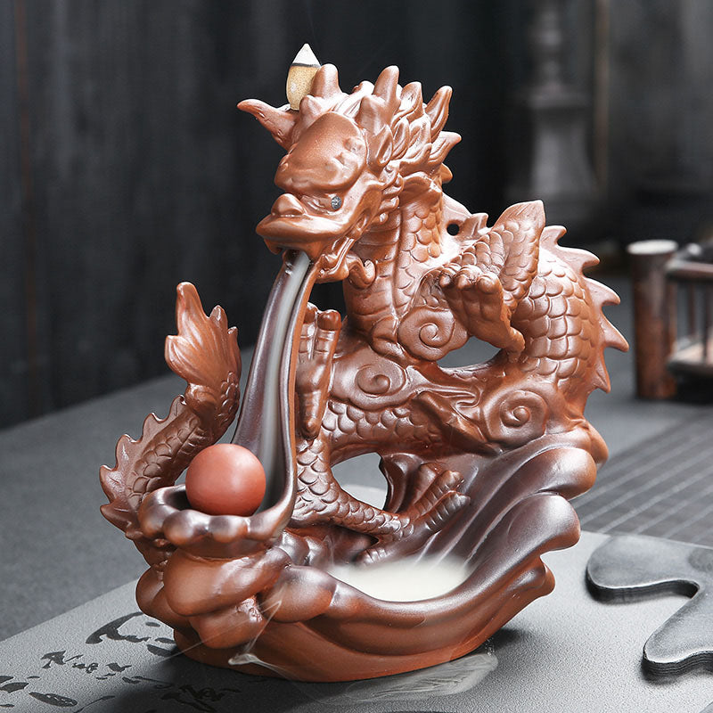 Dragon Backflow Ceramic Incense Burner – Lucky Incense