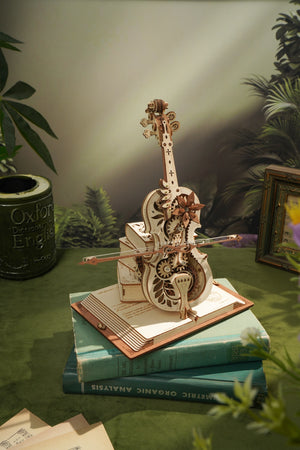 <OOS> Magic Cello Music Box Mechanical Wooden Puzzle - Anemoia Mercantile