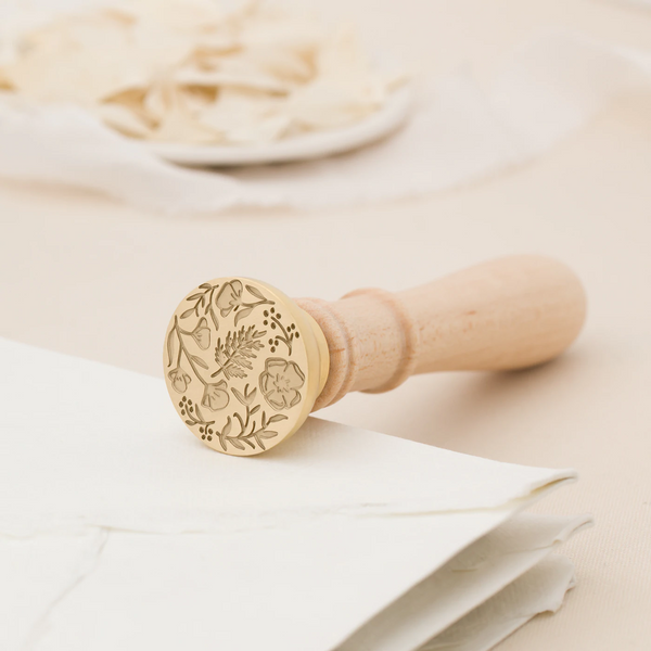 Floral Crest Wax Seal Stamp