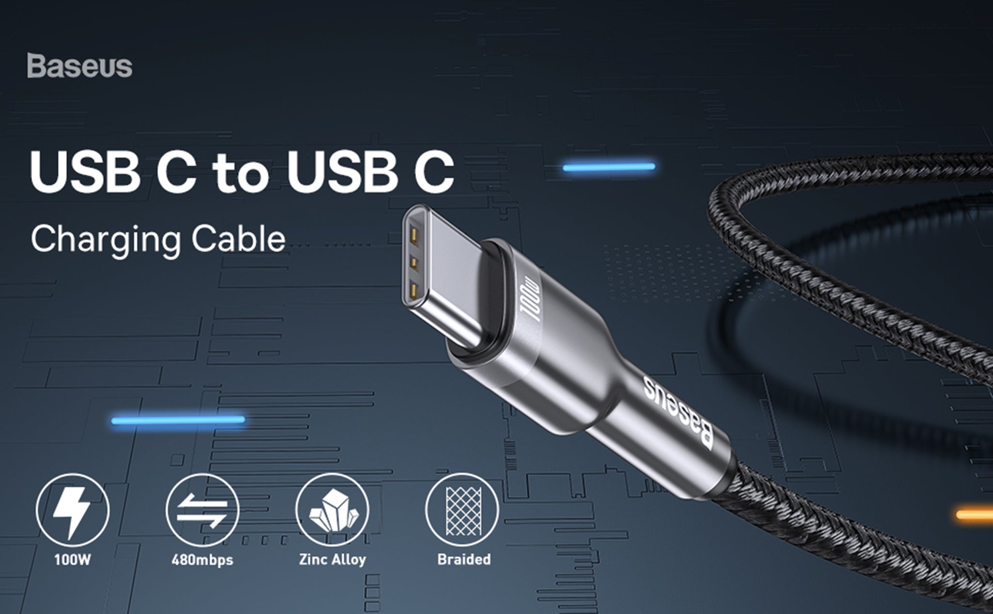 Baseus Cafule cable USB-C 2A 2m (Red) 2 m, all GSM accessories \ Cables \  USB - USB type C new deliveries \ 19.02.2024 new deliveries \ 21.02.2024