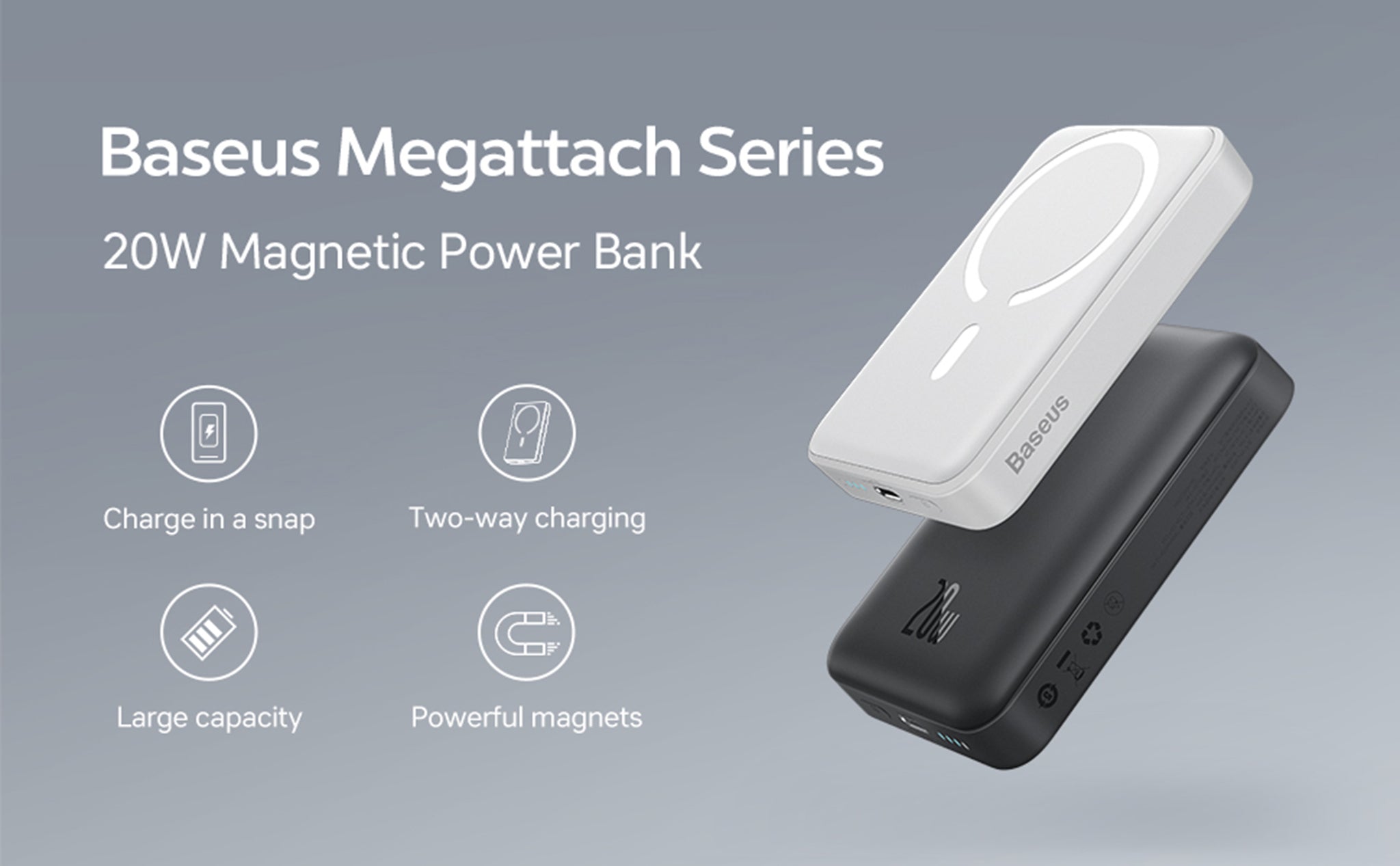 Baseus Magnetic Power Bank 20W  10000mAh - Black - iStore Nigeria