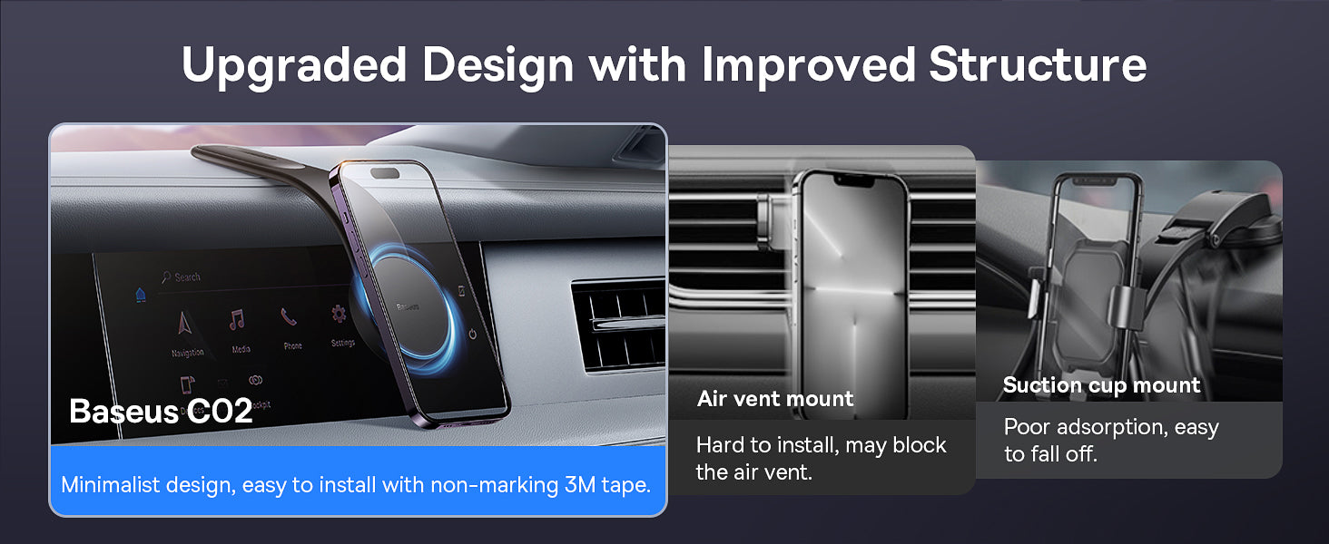 Baseus Magnetic Air Vent Halterung Magnet Handyhalter Auto Lüftung Griff  für Kabel silber (SUGX-A0S) - ✓
