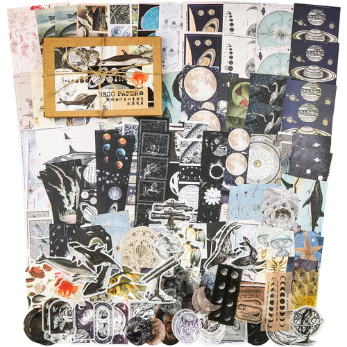 Knaid 200 Pieces Vintage Ephemera Bundle Junk Journal Kit Scrapbook Su