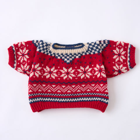 red nordic sweater