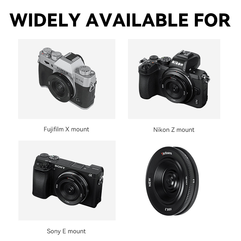 Grit Altijd gaan beslissen 18mm f/6.3 Mark II APS-C lens for Sony E/Fujifilm X/Nikon Z/ Panasonic –  Official 7Artisans Store