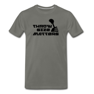 Throw Size Matters Men's T-Shirt - asphalt gray